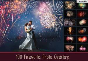100+高清烟花烟火叠加合成前景素材 fireworks photo overlays