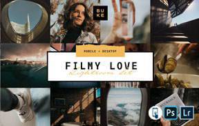 lr预设情绪电影胶片感风格预设 BukeShop Filmy Love Lightroom Presets