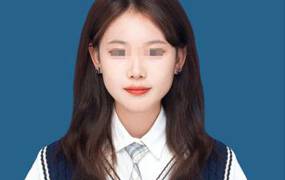 海马体天真蓝证件照同款女士女生男士男生免抠换衣服PSD+PNG素材素材男童女童