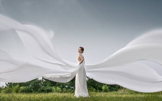 最新飘纱素材全5季,137张PSD分层 教程2套