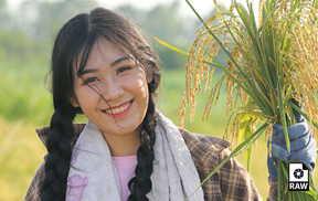 摄影RAW原图下载-秋天稻田美女人像-RAW原片