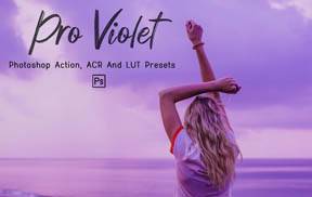 紫罗兰PS预设 LUTS PS调色动作