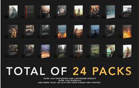K1 PRODUCTION-K1大神-整个商店24套PS/LR预设+LUTs预设+叠加素材合集