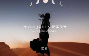 lr预设10个创意月亮和星星PS/LR画笔预设 Meridian TWYLA JONES 天体预设