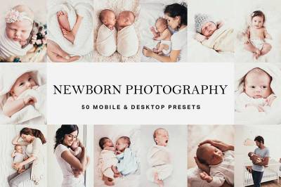 新生儿奶油胶片LR预设+LUT预设 Newborn Baby Lightroom Presets