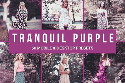 紫色调胶片人像LR预设+3DLUT预设Tranquil Purple Lightroom Presets