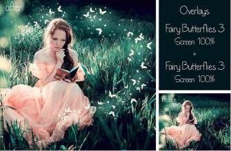 80张高清唯美萤火虫荧光蝴蝶叠加合成素材