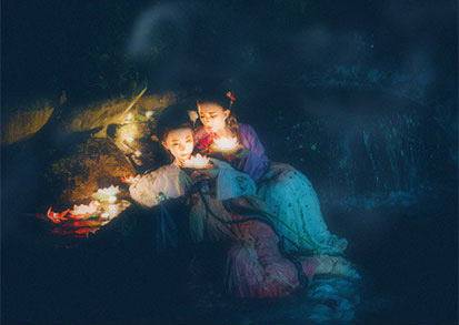 古风摄影烟幕合成素材77P