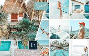 清新蓝INS网红人像预设，文艺清新范诠释高逼格Lightroom预设+手机版预设+ACR预设