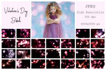 50种情人节高光散景光斑叠加合成背景素材