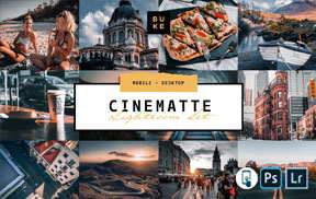 ins流行高级蓝灰色LR预设BukeShop Cinematte Lightroom Presets