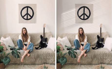 阳光百叶窗反射植物自然阴影树枝影子摄影后期叠加PNG设计素材