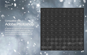 100个雪花Photoshop画笔 100 Snow Photoshop Brushes