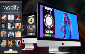 AI人工智能人像修饰扩展面板汉化版 Pix Space AI Modify Retouch Panel 支持Win+m1 磨皮美妆滤镜，雨雪特效