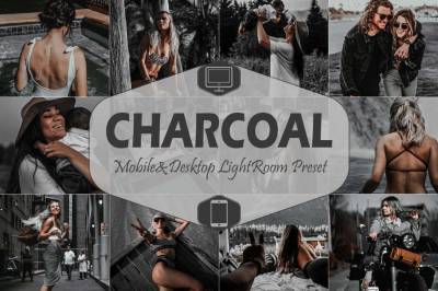 lr预设城市旅拍工业风木炭黑金胶片LR\\手机LR预设Charcoal Mobile  Desktop Lightroom Presets