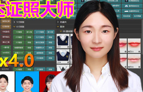 证件照大师4.0至尊企业版 一键抠图换装调色磨皮排版PS插件