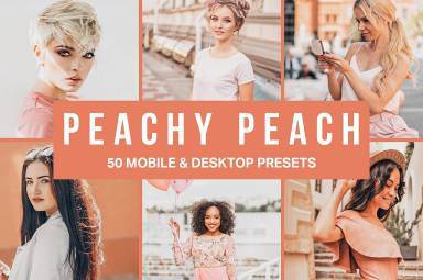 时尚桃红色调胶片人像LR预设+LUT预设sparklestock Peachy Peach Lightroom Presets