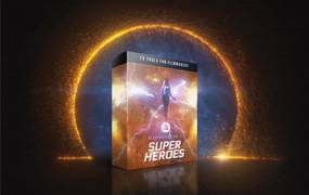 242个超级英雄魔法能量电流雷电火焰传送门电影特效视频合成素材