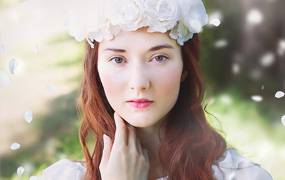 适合摄影师的白色花朵春天照片叠加素材