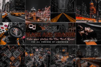 lr预设城市黑色和橙色预设Urban Black AND Orange Presets