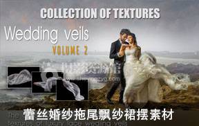 俄罗斯摄影师Dmitry Usanin蕾丝婚纱拖尾飘纱裙摆素材