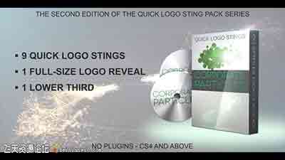 商务简洁粒子Logo动画 Quick Logo Sting Pack 02 Corporate Part…