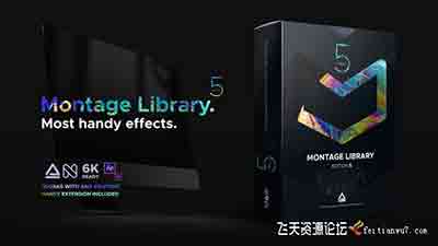 AE脚本-Montage Library v5.0实用视频蒙太奇特效制作上千种效果