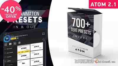 AE脚本-700组一键快速给文字添加进入退出动画预设 Text Presets