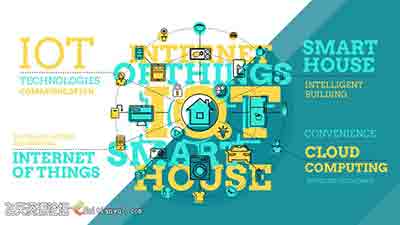 智能网络ICON图标动画 Internet Of Things And Smart Home Infog…