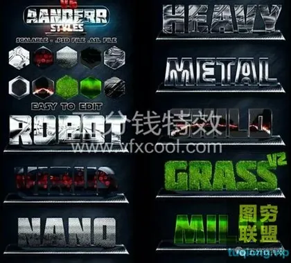 [PS插件]设计师超级福利,超强样式库,不必担心字体不会做!
