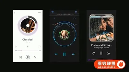 [AE模板]34组音乐播放器频谱可视化图形动画 Music Visualizati
