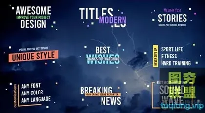 [FCPX插件]社交媒体FCPX现代字幕标题插件Modern Titles f