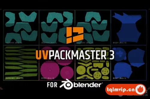 [Blender插件]高效且功能齐全的UV贴图打包工具 UVPackmaster PRO v3.3.2