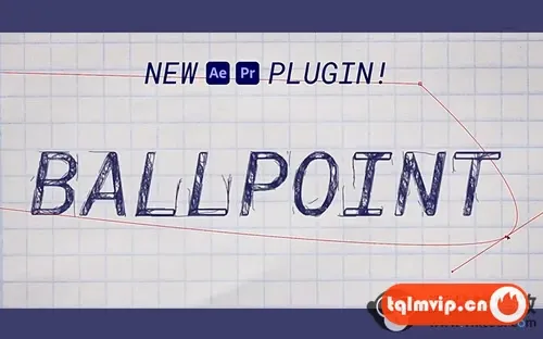 [AE/PR插件]圆珠笔中性笔线条绘制风格视觉特效 Ballpoint V1.4.0 Win