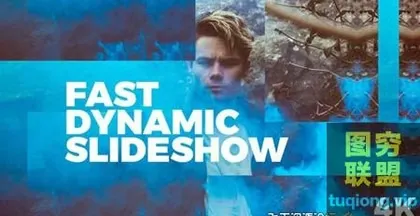 [AE模板]快速节奏感文字图片开场 Fast Dynamic Slideshow