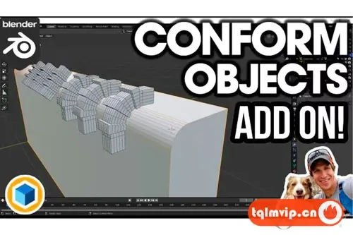 [Blender插件]模型包裹贴合吸附工具 Conform Object v1.4.9