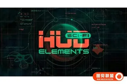 [AE模板]100个未来科幻UI界面HUD图形动画AE模板 Sci-fi HUD Eleme