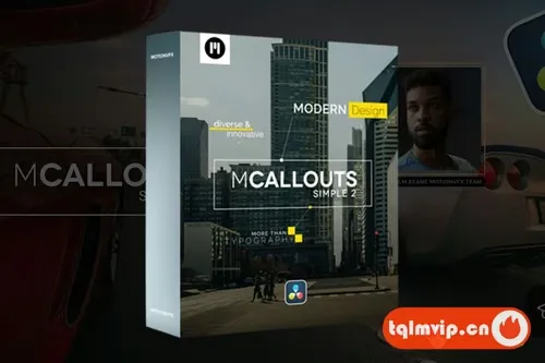 [达芬奇模板]50种标注注释解说文字标题模板 MotionVFX – mCallouts Simple 2 DVR