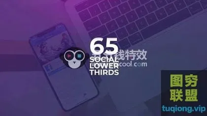 [AE模板]AE简约时尚科技标题字幕条模板Social Media Lower Thirds