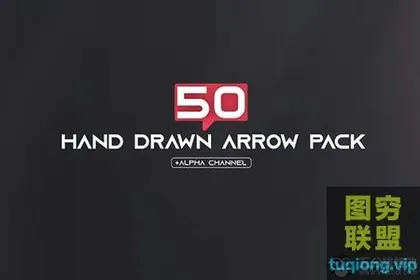 [AE模板]50个手绘画笔涂鸦箭头图形动画 Hand Drawn Arrows P