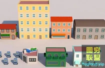 [C4D教程]C4D建筑低聚建模与纹理制作视频教程