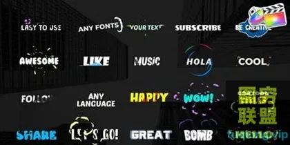 [FCPX插件]20组动漫卡通文字标题动画 Cartoon Titles