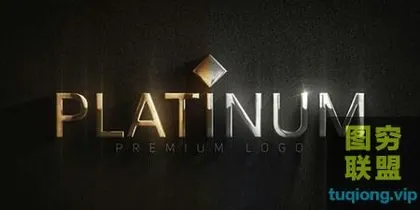 [AE模板]三维金银质感Logo动画 Premium Logo