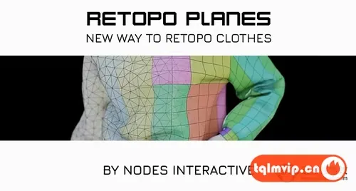 [Blender插件]布料衣服模型重拓扑工具 Retopo Planes V1.5