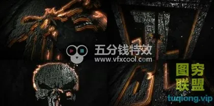 [AE模板]三维火焰描边Logo动画 Epic Hero Logo Reveal
