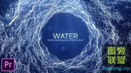 [PR预设]漂亮抽象水花波浪背景文字标题影视片头 Water Insp