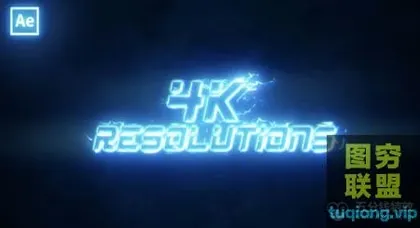 [AE模板]闪电能量文字Logo片头 Speed Lightning Intro