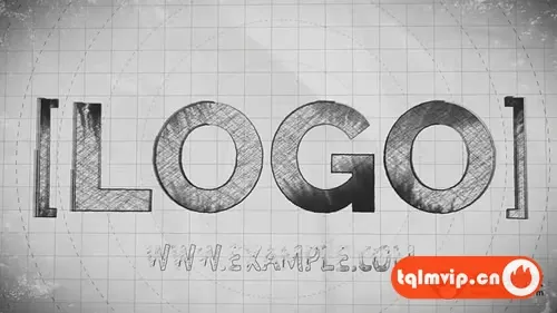 [AE模板]铅笔素描线条LOGO标志开场片头