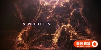 [AE模板]粒子流动背景文字宣传片头 Inspire Titles