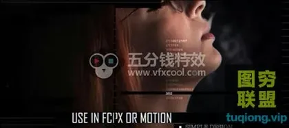 [FCPX插件]FCPX插件+Motion模板 – 信号干扰闪烁图文展示片头!